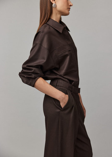Marškiniai Adriana short – ruda