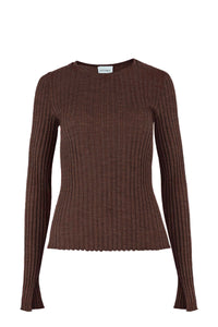 Brera 100% merino palaidinė šokoladas