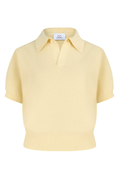 Giovana medvilnės polo geltona