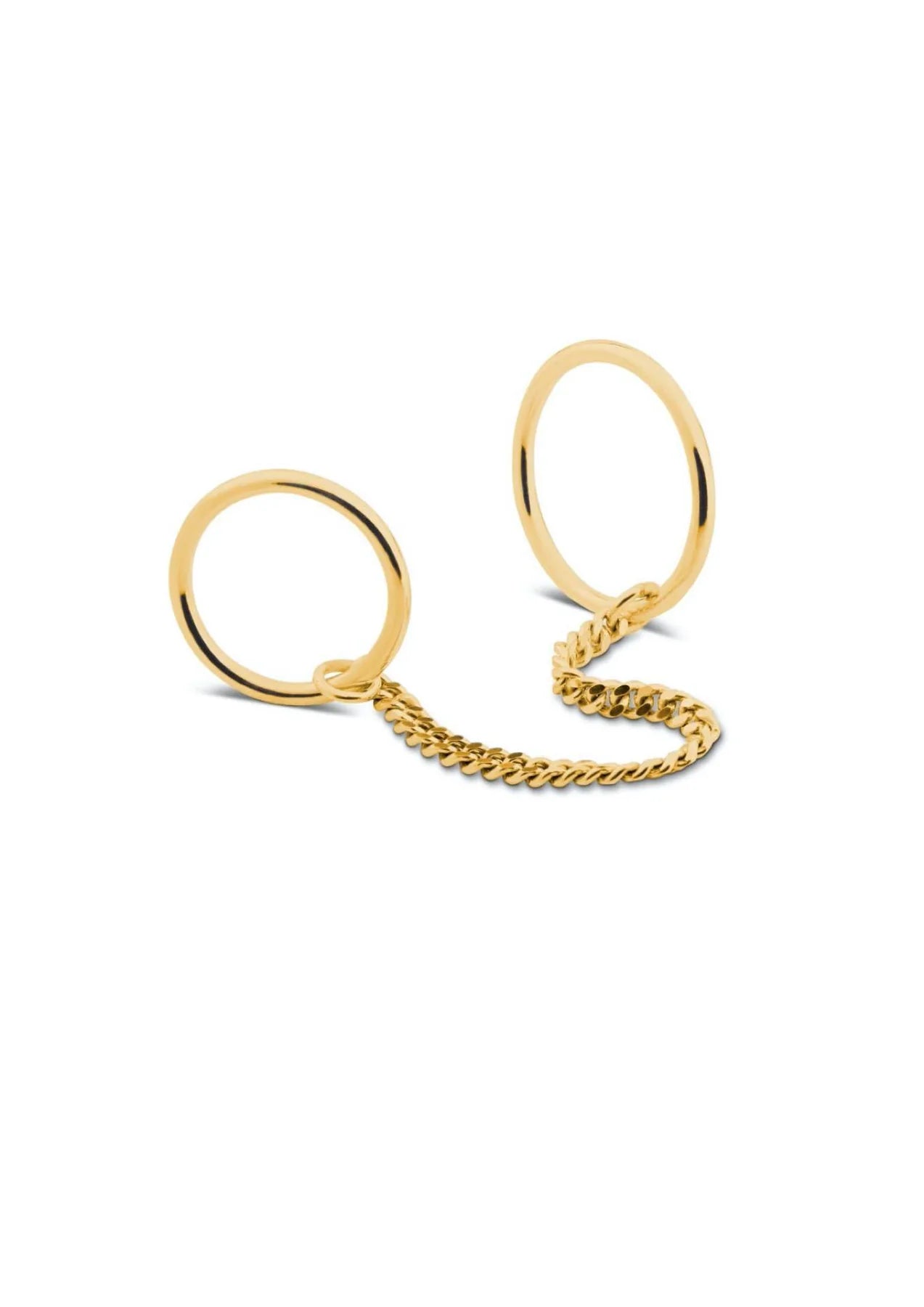 Chained gold žiedai