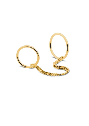 Chained gold žiedai