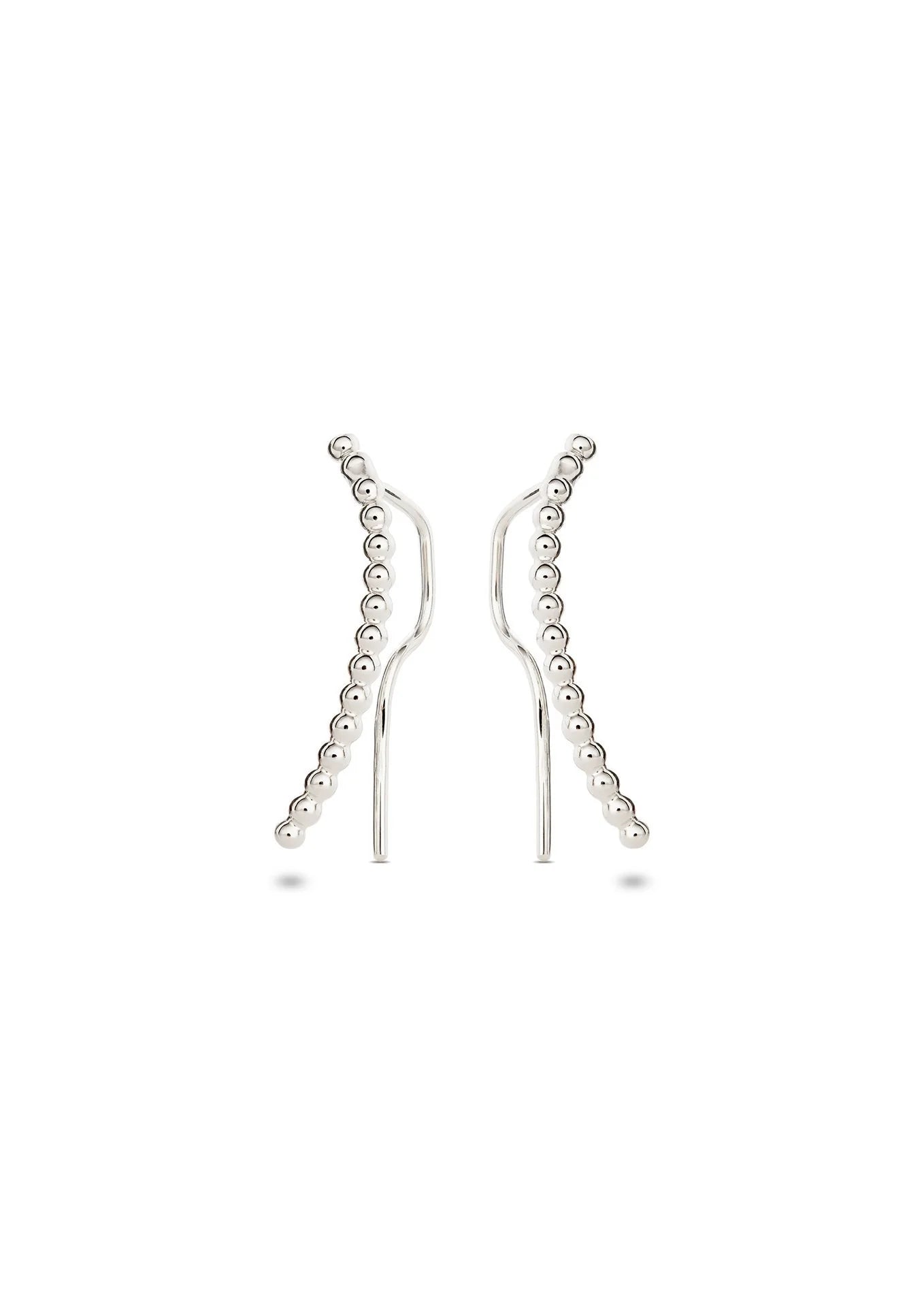 Champagne crawlers silver auskarai