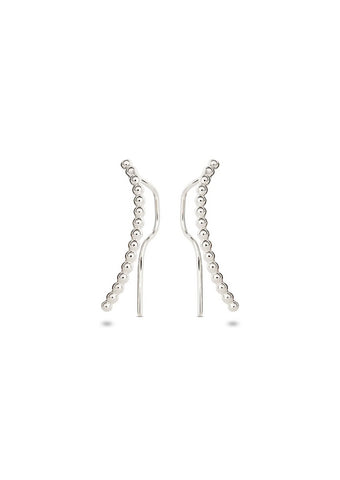 Champagne crawlers silver auskarai