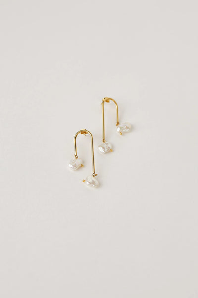 Kabantys perlų auskarai (auksas)