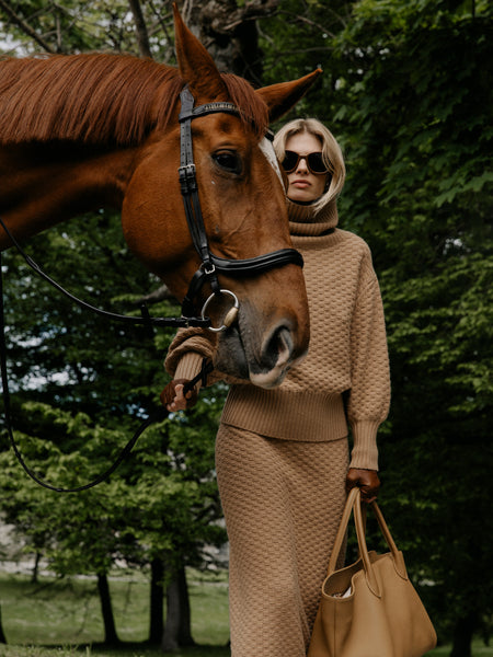 Roberta kašmyro megztinis camel