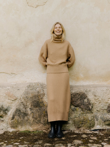 Roberta kašmyro megztinis camel