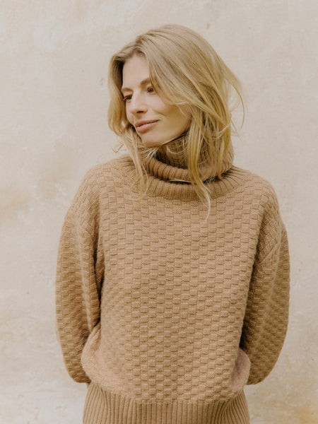 Roberta kašmyro megztinis camel