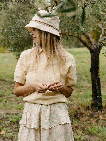 Giovana medvilnės polo geltona