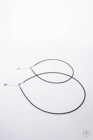 Spinel stone silver kaklo papuošalas (45 cm)