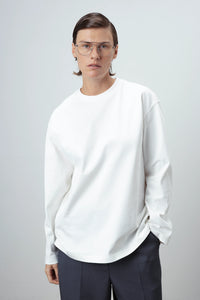 Basic long off-white palaidinė