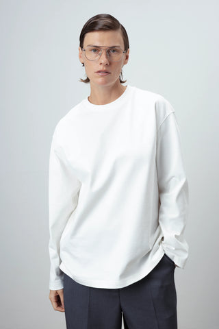 Basic long off-white palaidinė