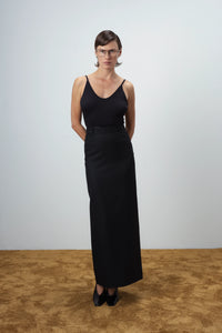 Maxi wool black sijonas