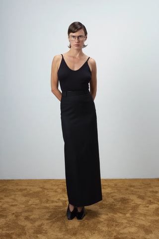 Maxi wool black sijonas
