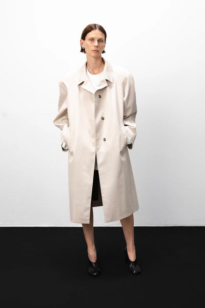 Minimal trench beige paltas