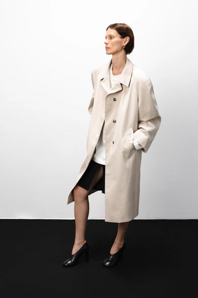 Minimal trench beige paltas