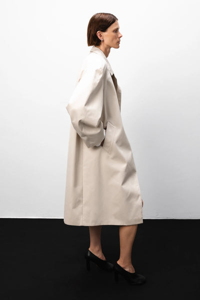 Minimal trench beige paltas