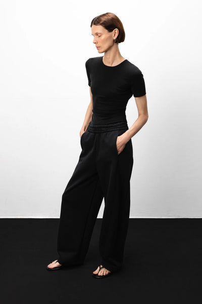 Washed cotton lounge kelnės