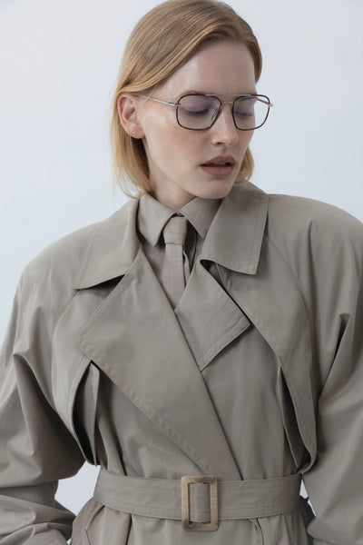 Flow signature trench beige paltas