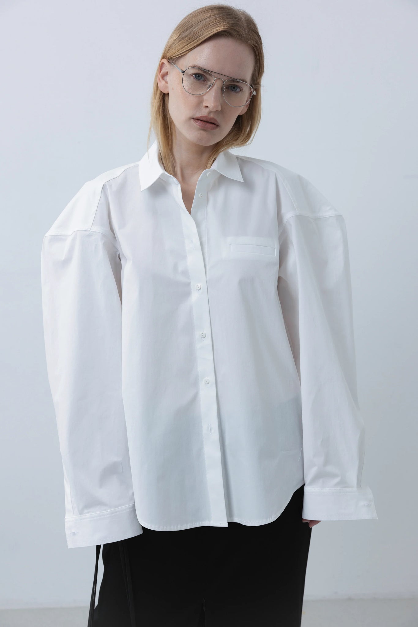 Structured oversized marškiniai