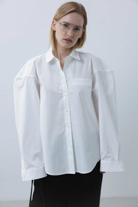 Structured oversized marškiniai