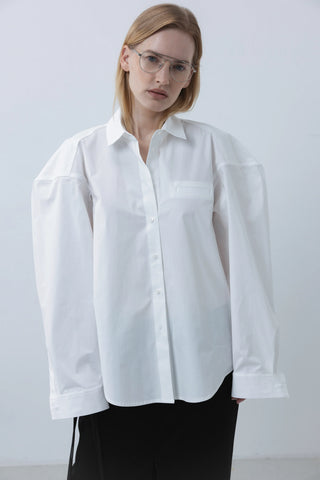 Structured oversized marškiniai