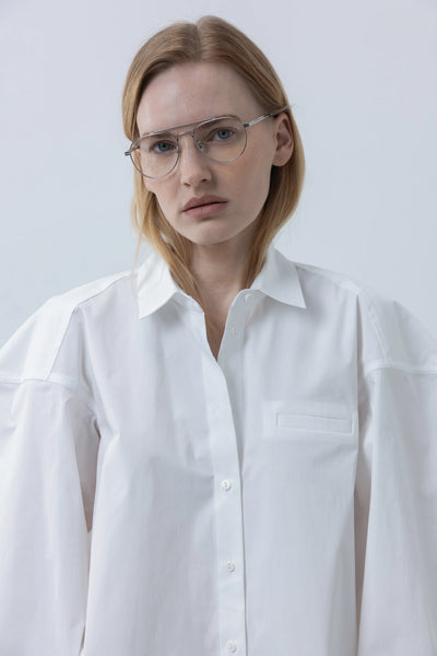 Structured oversized marškiniai