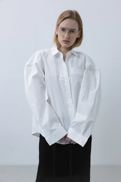 Structured oversized marškiniai