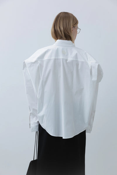 Structured oversized marškiniai