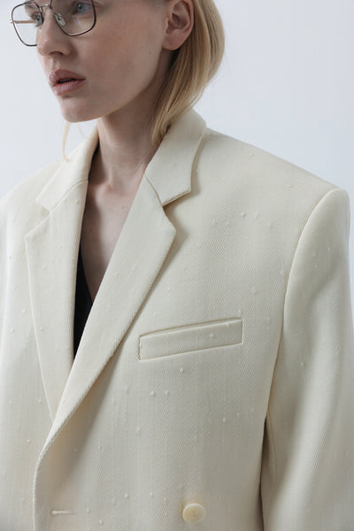 Sculptural wool off-white švarkas