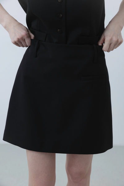 Suit mini black sijonas