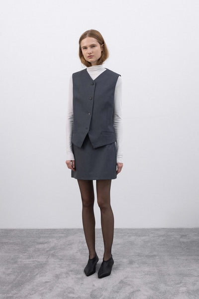 Mini suit grey sijonas