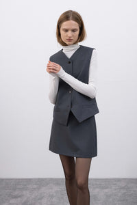 Mini suit grey sijonas
