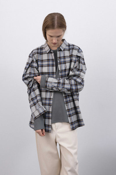 Basic ribbed long-sleeve in grey palaidinė