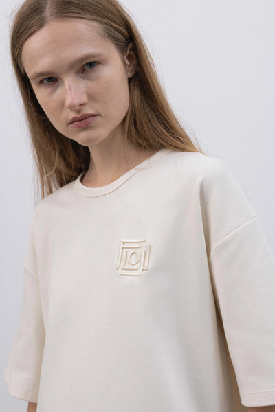 Monogram off-white marškinėliai