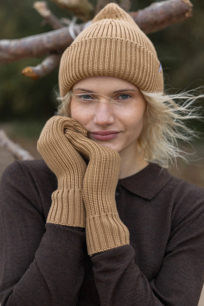 Nonna 100% merino pirštinės smėlis