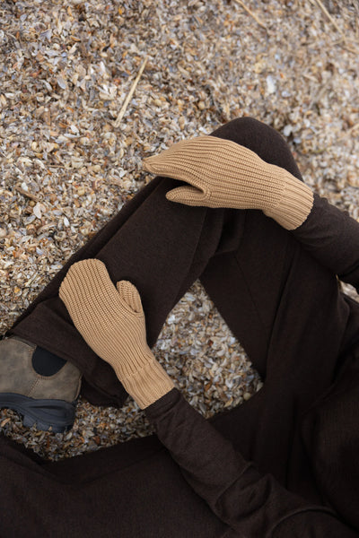 Nonna 100% merino pirštinės smėlis