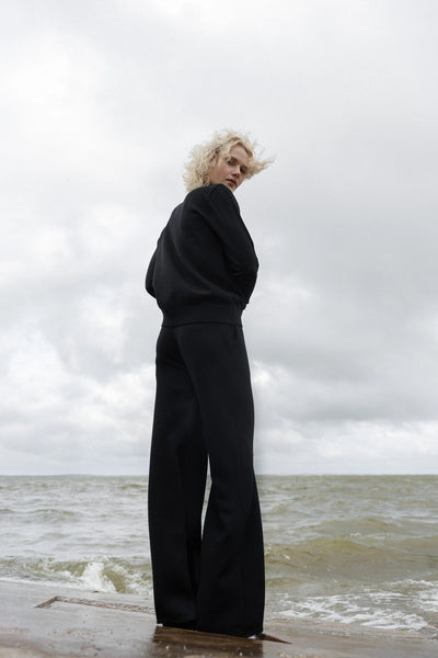 Galante 100% merino polo palaidinė juodas