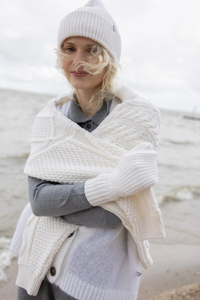 Nonna 100% merino pirštinės balta