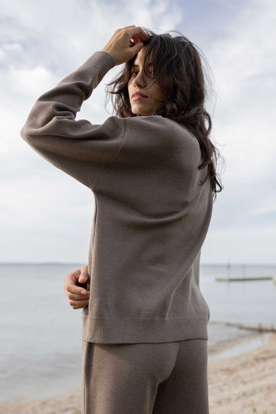Bene 100% merino siaustinis taupe