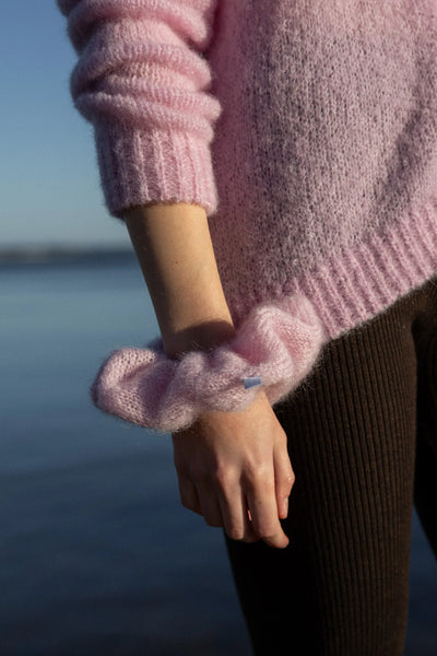 Melody moheros plaukų gumelė rožinis