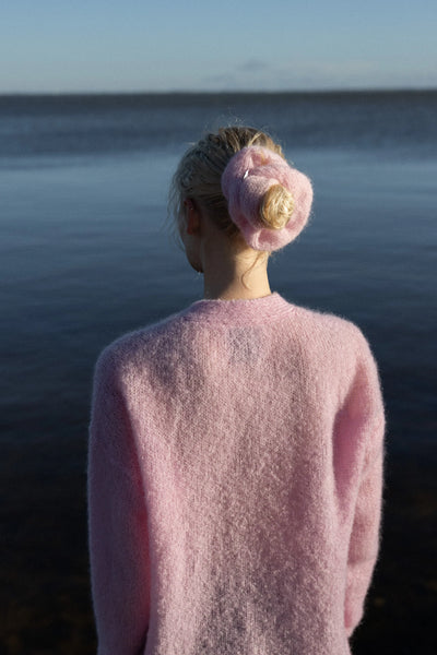 Melody moheros plaukų gumelė rožinis