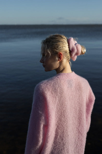 Melody moheros plaukų gumelė rožinis