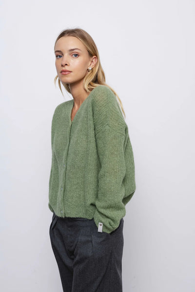 ‘GRETA’ green kardiganas