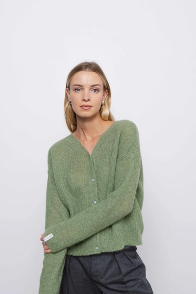 ‘GRETA’ green kardiganas