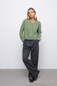 ‘GRETA’ green kardiganas