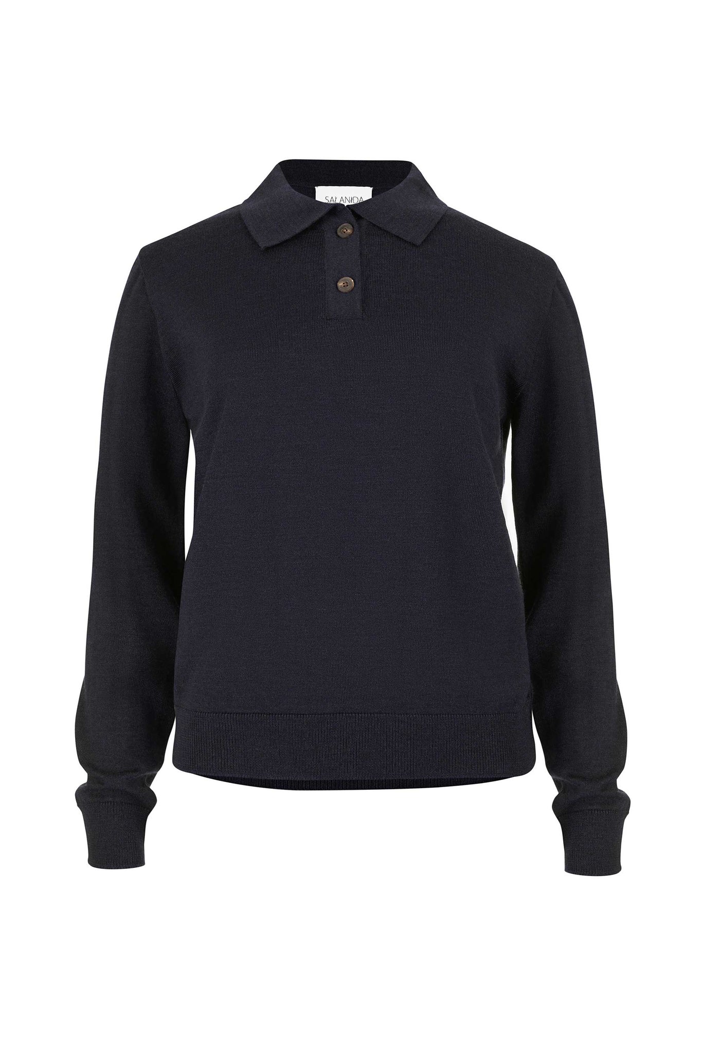 Galante 100% merino polo palaidinė juodas