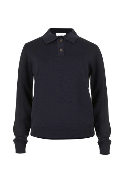 Galante 100% merino polo palaidinė juodas