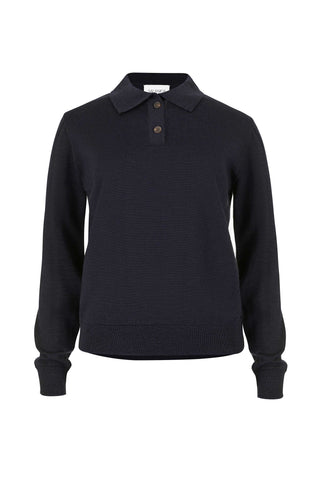 Galante 100% merino polo palaidinė juodas