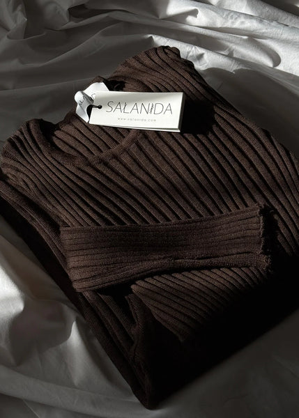 Brera 100% merino palaidinė šokoladas