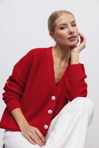 ‘JULIET’ red kardiganas